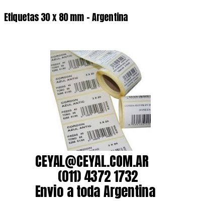 Etiquetas 30 x 80 mm – Argentina