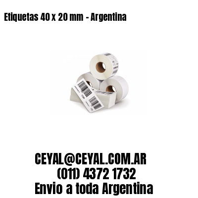 Etiquetas 40 x 20 mm – Argentina
