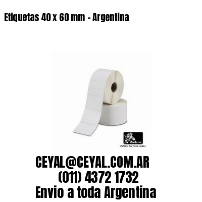 Etiquetas 40 x 60 mm – Argentina