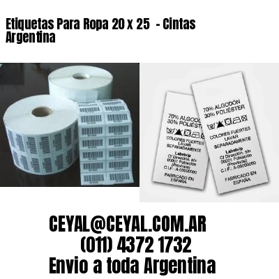 Etiquetas Para Ropa 20 x 25  – Cintas Argentina
