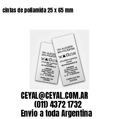 cintas de poliamida 25 x 65 mm