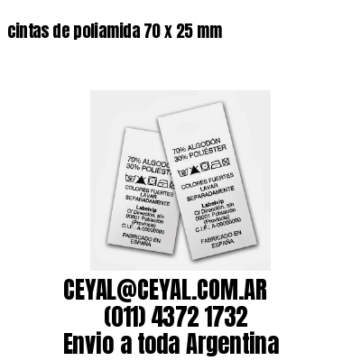 cintas de poliamida 70 x 25 mm