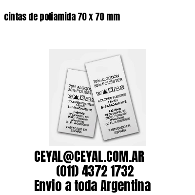 cintas de poliamida 70 x 70 mm