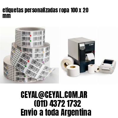 etiquetas personalizadas ropa 100 x 20 mm