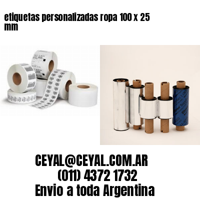 etiquetas personalizadas ropa 100 x 25 mm