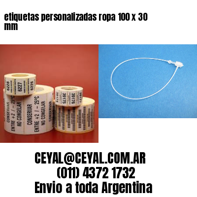 etiquetas personalizadas ropa 100 x 30 mm