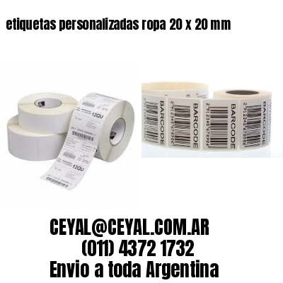 etiquetas personalizadas ropa 20 x 20 mm