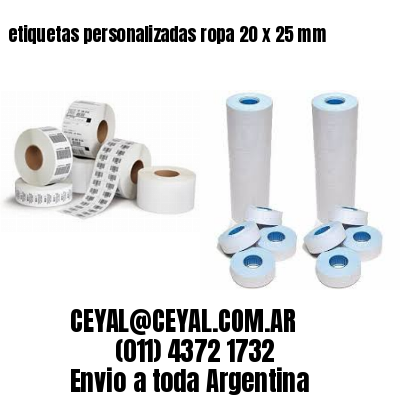 etiquetas personalizadas ropa 20 x 25 mm