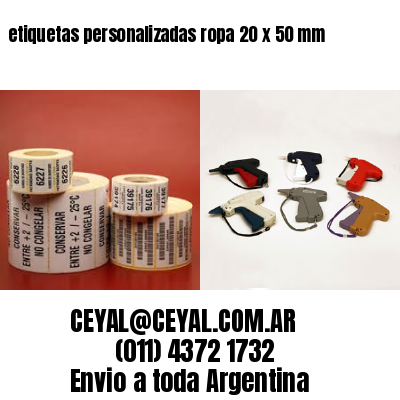 etiquetas personalizadas ropa 20 x 50 mm