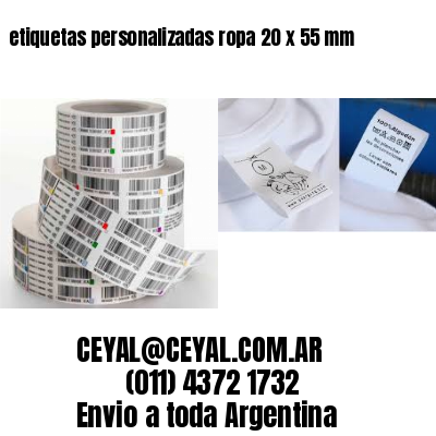 etiquetas personalizadas ropa 20 x 55 mm