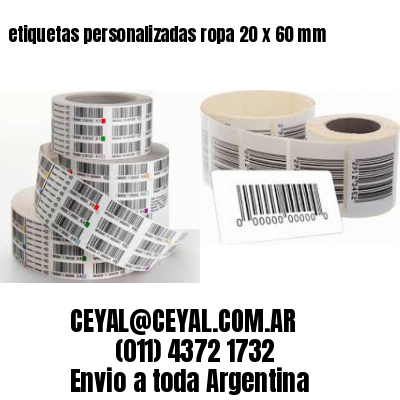 etiquetas personalizadas ropa 20 x 60 mm
