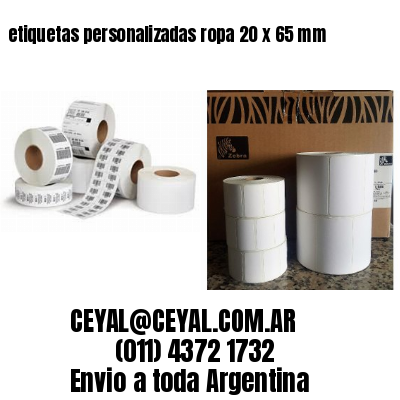 etiquetas personalizadas ropa 20 x 65 mm