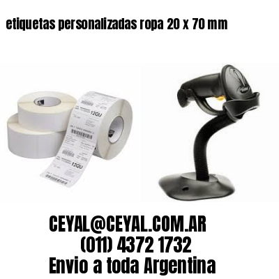 etiquetas personalizadas ropa 20 x 70 mm