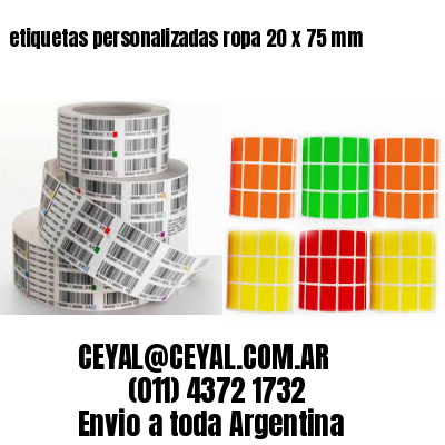etiquetas personalizadas ropa 20 x 75 mm