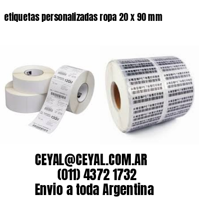 etiquetas personalizadas ropa 20 x 90 mm