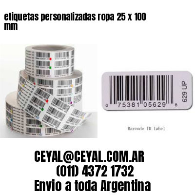 etiquetas personalizadas ropa 25 x 100 mm