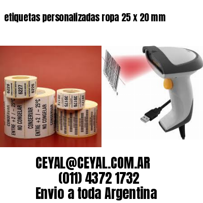 etiquetas personalizadas ropa 25 x 20 mm