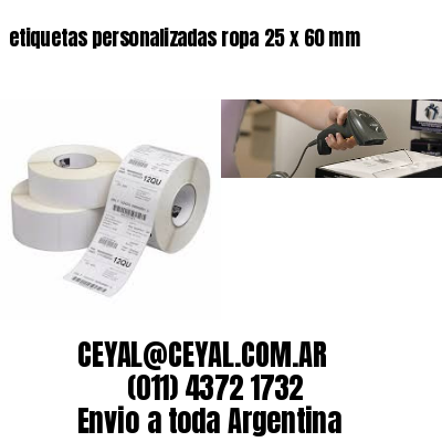 etiquetas personalizadas ropa 25 x 60 mm