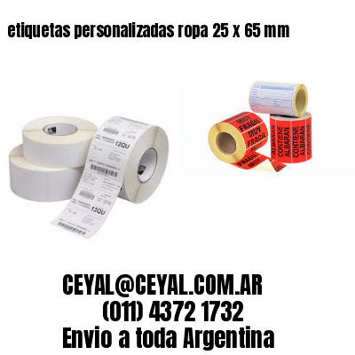 etiquetas personalizadas ropa 25 x 65 mm