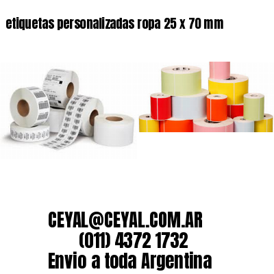 etiquetas personalizadas ropa 25 x 70 mm