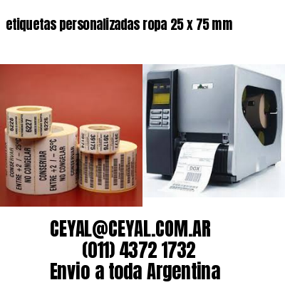 etiquetas personalizadas ropa 25 x 75 mm