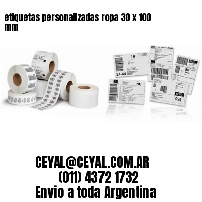 etiquetas personalizadas ropa 30 x 100 mm
