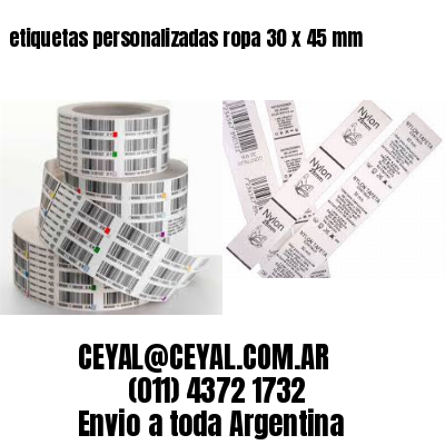 etiquetas personalizadas ropa 30 x 45 mm