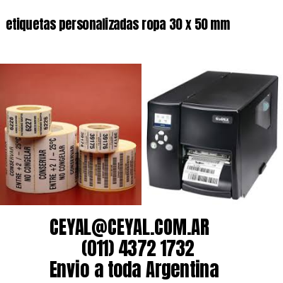 etiquetas personalizadas ropa 30 x 50 mm