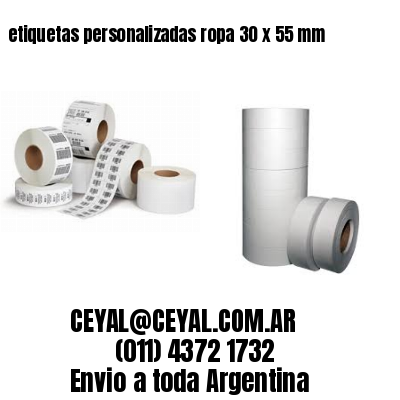 etiquetas personalizadas ropa 30 x 55 mm