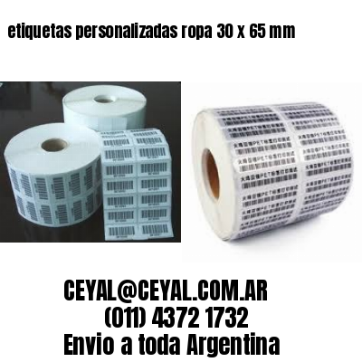 etiquetas personalizadas ropa 30 x 65 mm