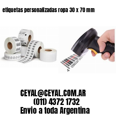 etiquetas personalizadas ropa 30 x 70 mm