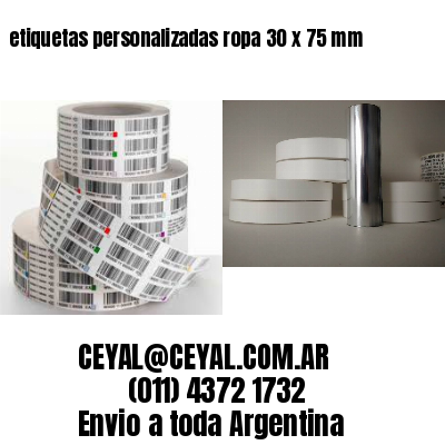 etiquetas personalizadas ropa 30 x 75 mm