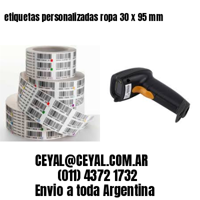 etiquetas personalizadas ropa 30 x 95 mm