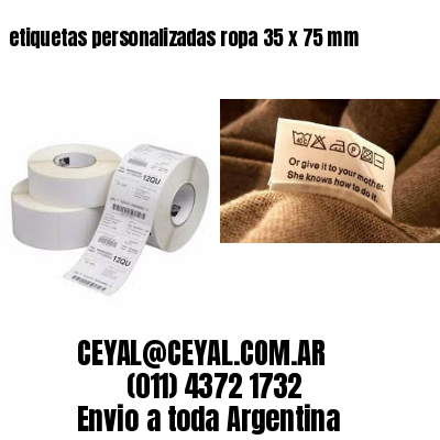 etiquetas personalizadas ropa 35 x 75 mm