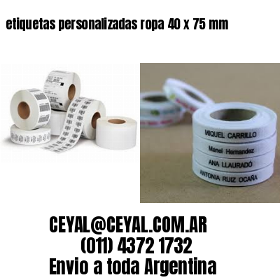 etiquetas personalizadas ropa 40 x 75 mm