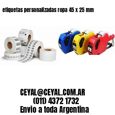 etiquetas personalizadas ropa 45 x 25 mm