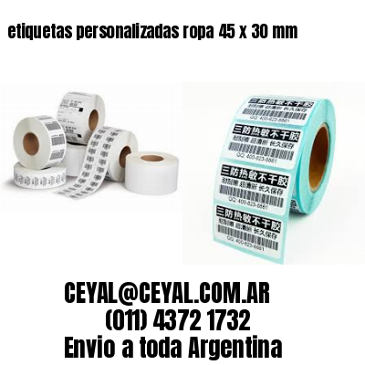 etiquetas personalizadas ropa 45 x 30 mm