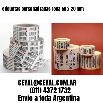 etiquetas personalizadas ropa 50 x 20 mm