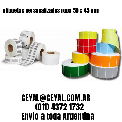 etiquetas personalizadas ropa 50 x 45 mm