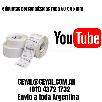 etiquetas personalizadas ropa 50 x 65 mm