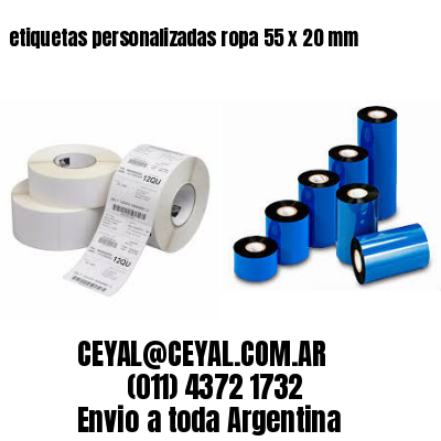 etiquetas personalizadas ropa 55 x 20 mm