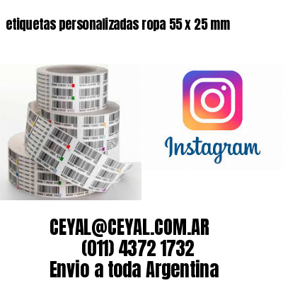 etiquetas personalizadas ropa 55 x 25 mm