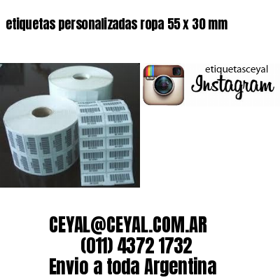 etiquetas personalizadas ropa 55 x 30 mm