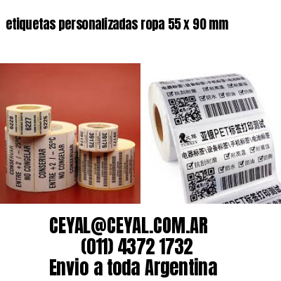etiquetas personalizadas ropa 55 x 90 mm