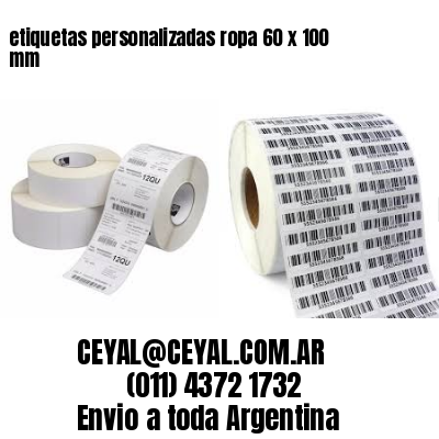 etiquetas personalizadas ropa 60 x 100 mm