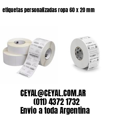 etiquetas personalizadas ropa 60 x 20 mm