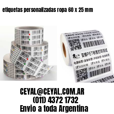 etiquetas personalizadas ropa 60 x 25 mm