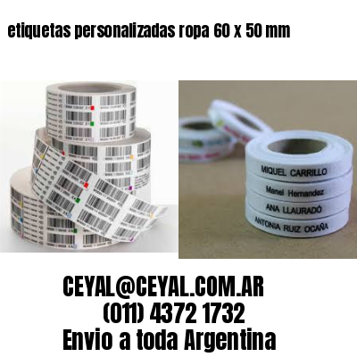 etiquetas personalizadas ropa 60 x 50 mm
