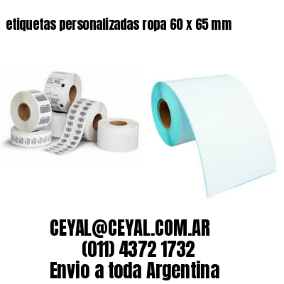 etiquetas personalizadas ropa 60 x 65 mm