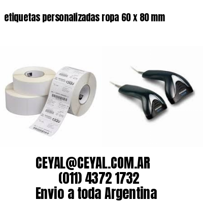 etiquetas personalizadas ropa 60 x 80 mm
